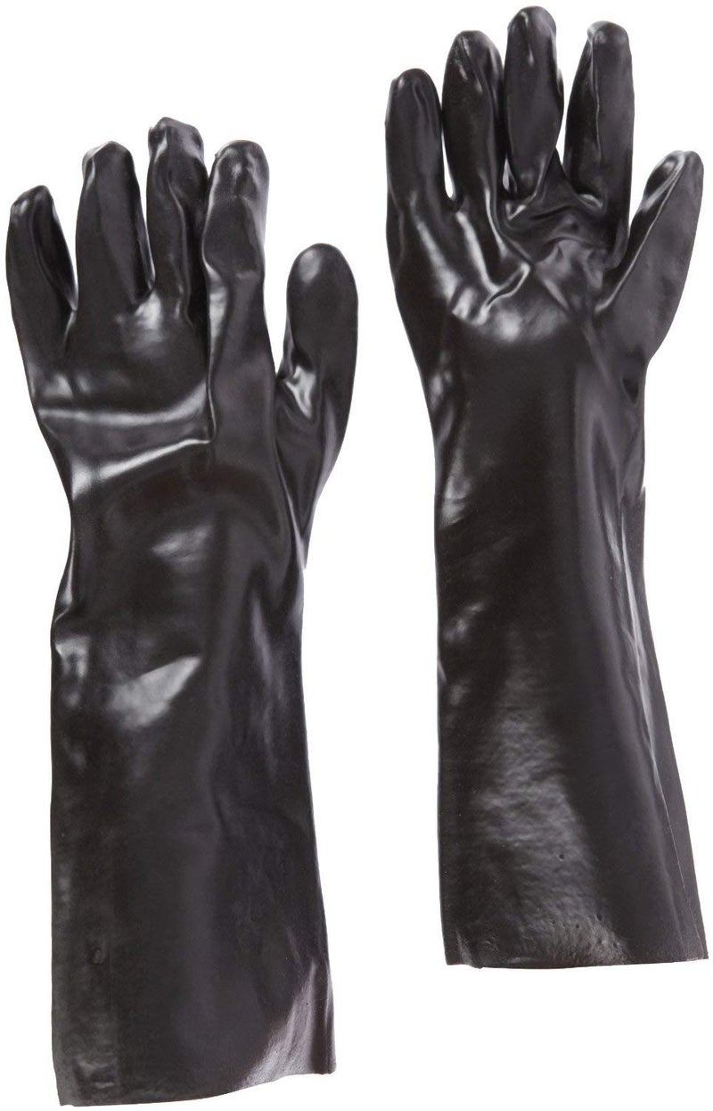 Xpose Safety 18â€ Chemical Resistant Gloves - 3 Pairs - Heavy Duty, PVC Coated, Comfort Lined - Acid, Oil and Alkali Protection - Forearm Length - Image 1